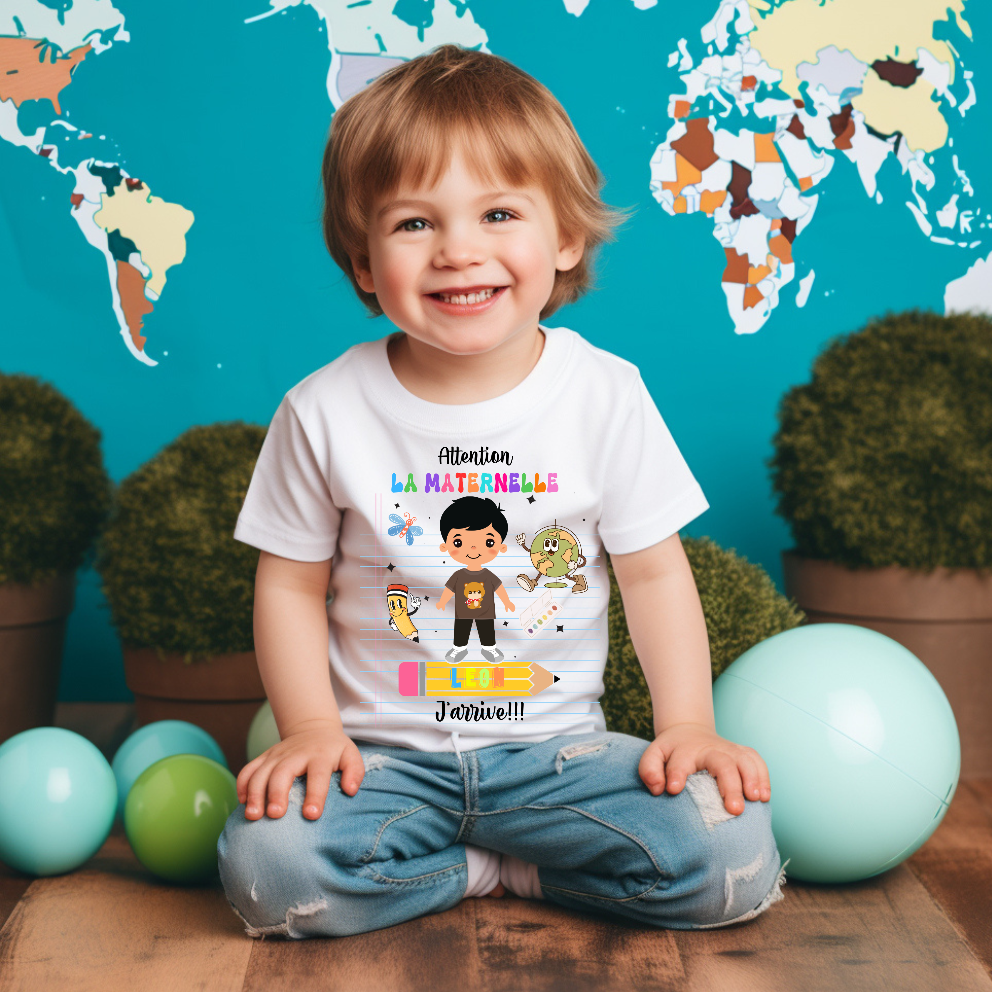 T‑shirt Enfant – “Attention la Maternelle j’arrive”