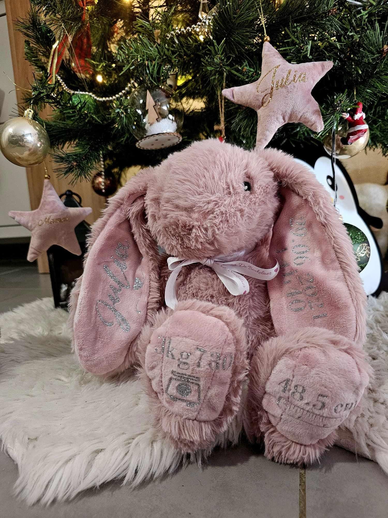 Peluche Lapin Personnalisée – Souvenir de Naissance Unique
