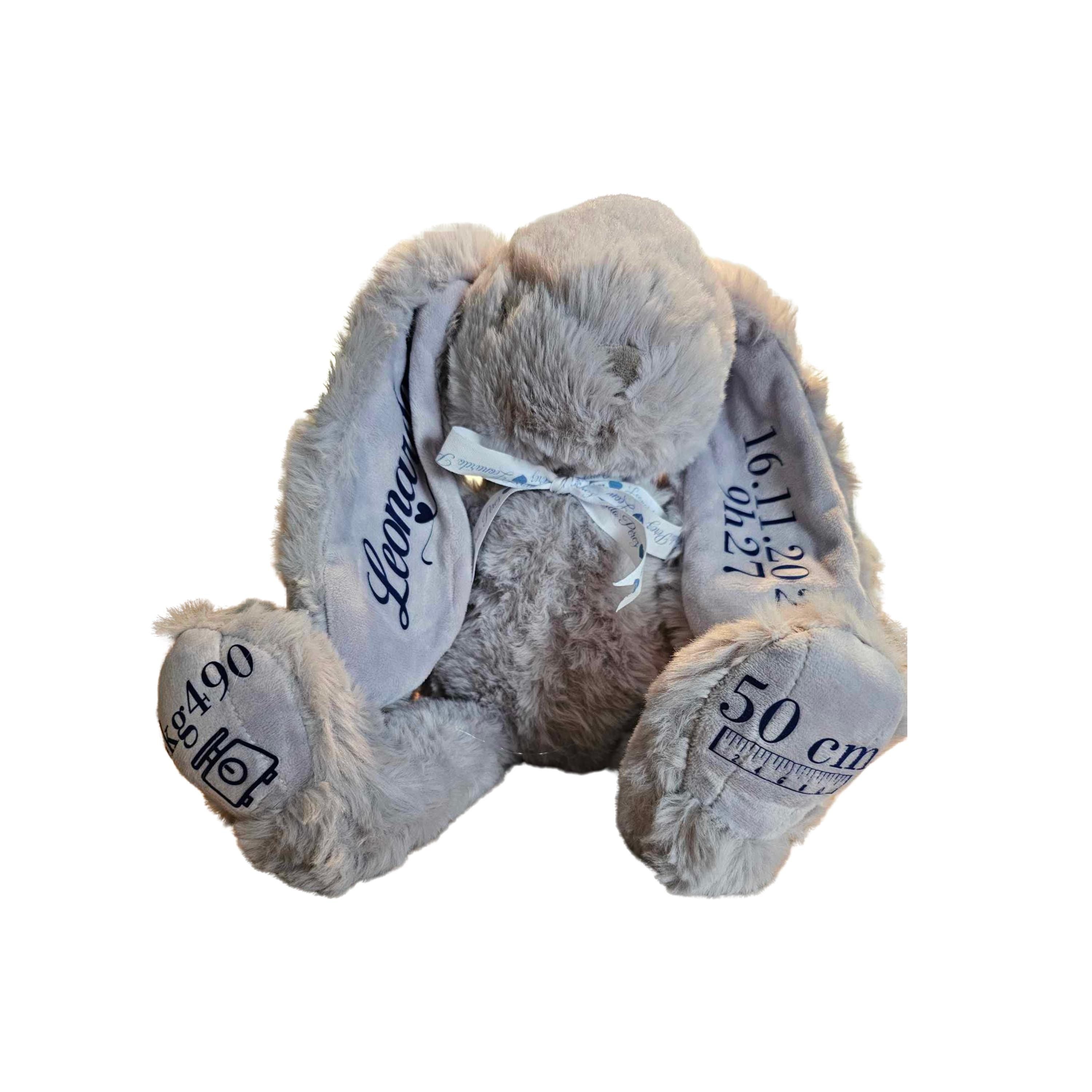 Peluche Lapin Personnalisée – Souvenir de Naissance Unique