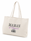 Sac cabas brodé MAMAN d'Amour 🌸